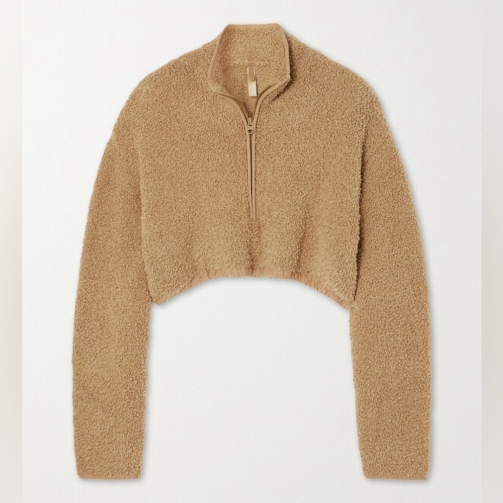 Skims cozy knit cropped sweatshirt